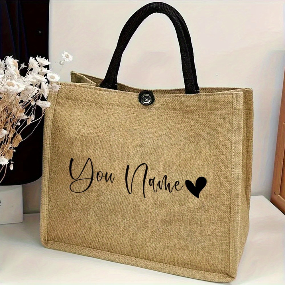 Linen Bag Bulk - Kişiye Özel İsimli Keten Bez Çanta,