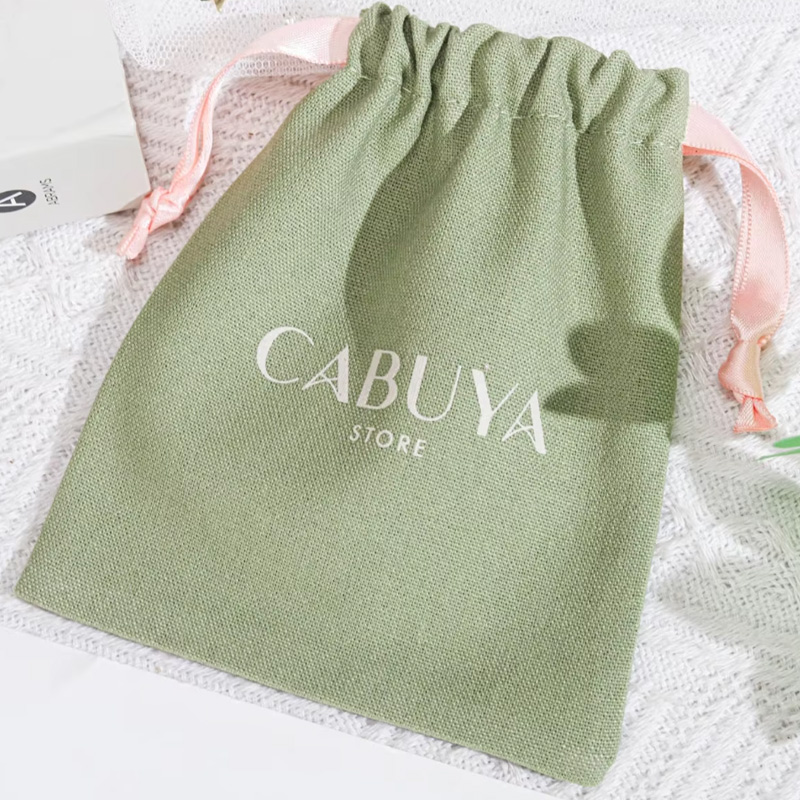 Linen Bag Bulk - Yüksek Kaliteli Yeşil Pamuk Keten İpli