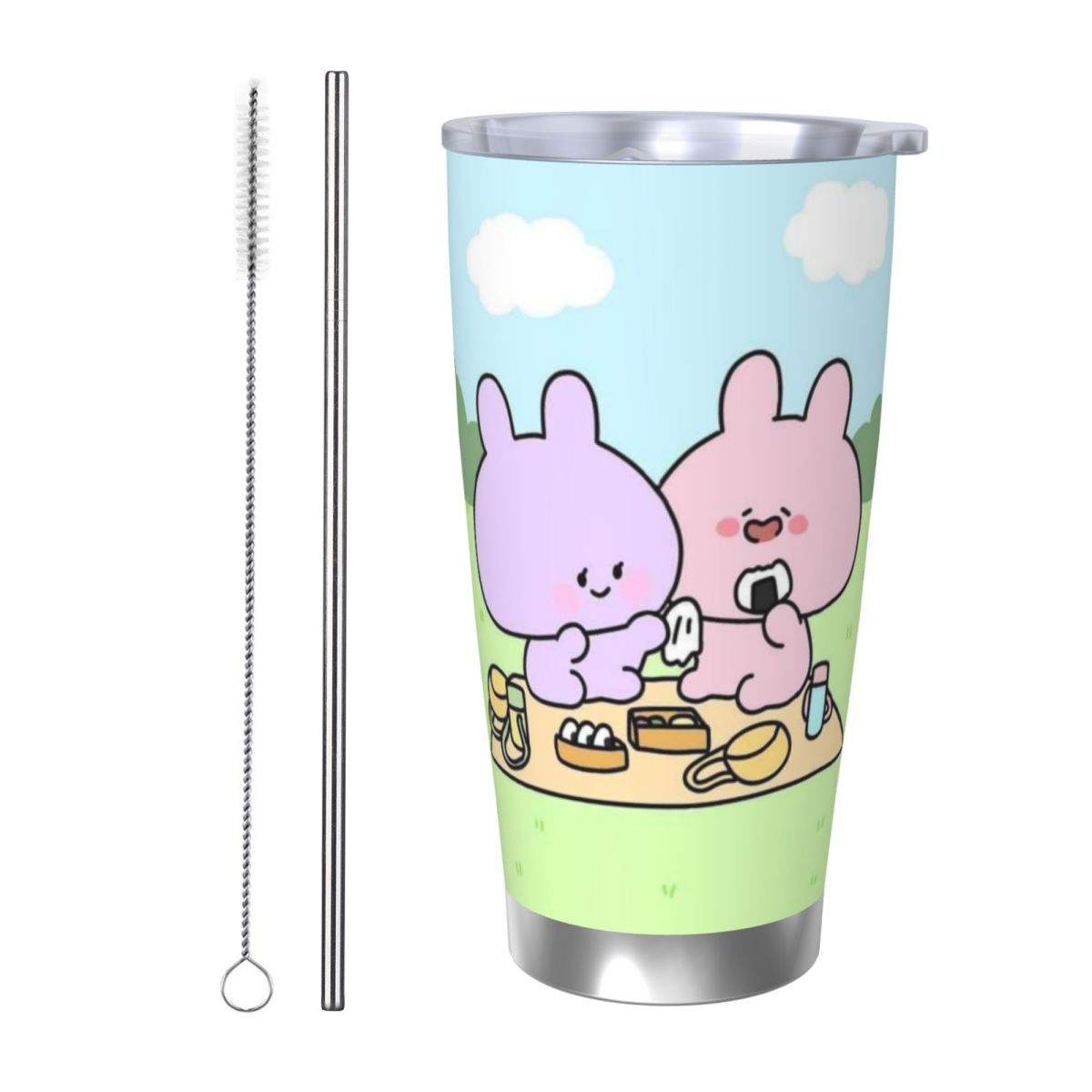 Stainless Steel Straw - Asamimichaan Sevimli Asamimi 20oz Paslanmaz Çelik