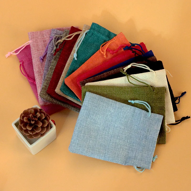 50 adet/grup 7x9 9x12 10x14 13 - Linen Bag Bulk incelemesi ve fiyatı