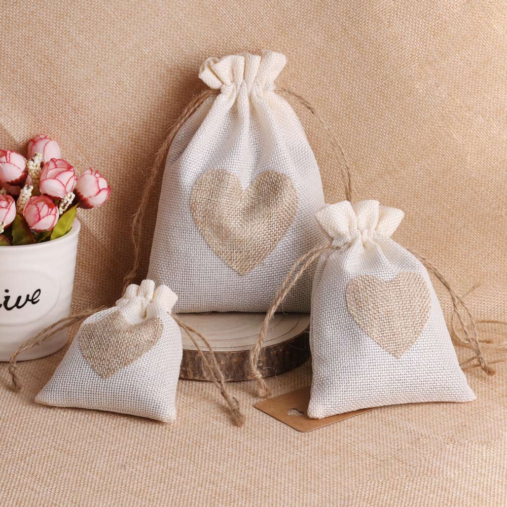 5 adet/grup Kalp Keten Takı Ça - Linen Bag Bulk incelemesi ve fiyatı