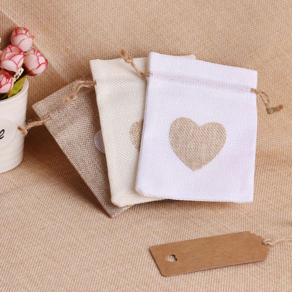 5 adet/grup Kalp Keten Takı Ça - Linen Bag Bulk incelemesi ve fiyatı