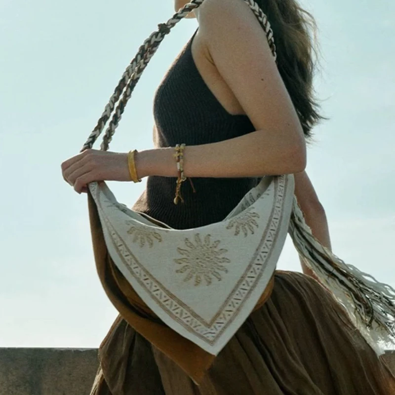 Bohemian Üçgen Omuz Crossbody  - Linen Bag Bulk incelemesi ve fiyatı