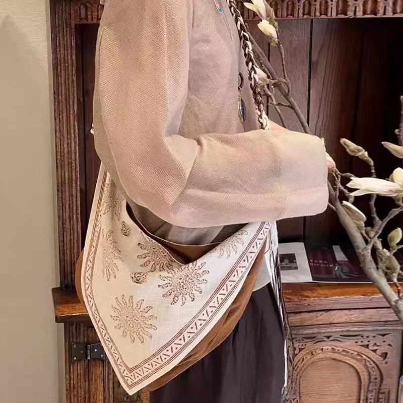 Bohemian Üçgen Omuz Crossbody  - Linen Bag Bulk incelemesi ve fiyatı
