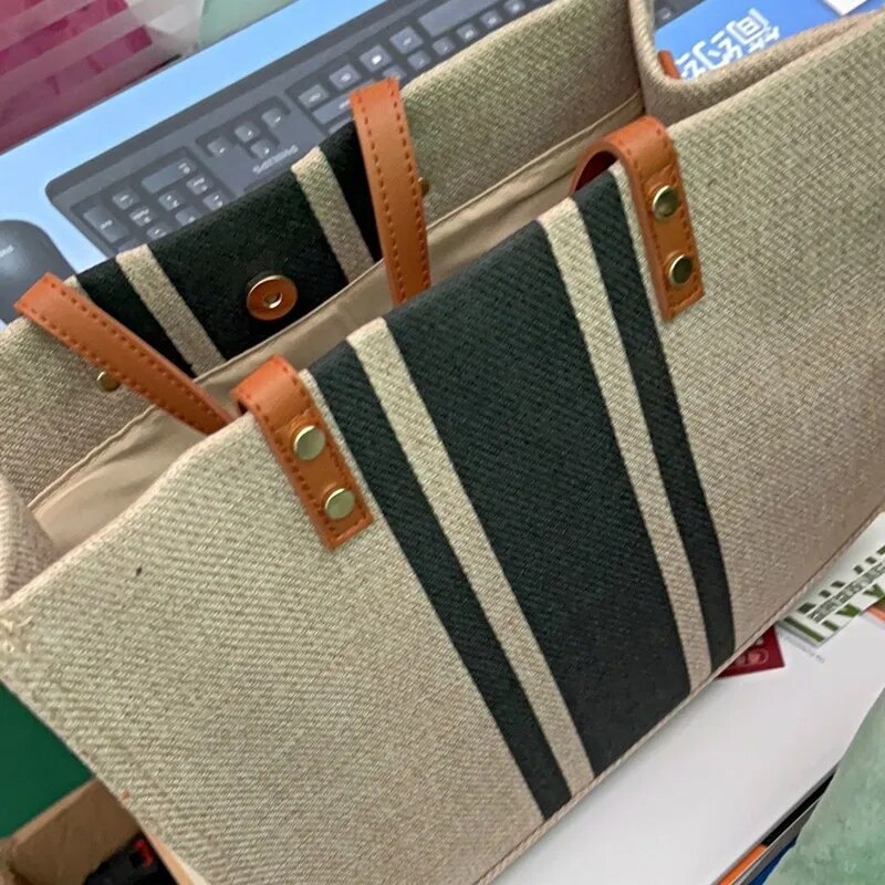 Rahat tuval şerit desen büyük  - Linen Bag Bulk incelemesi ve fiyatı